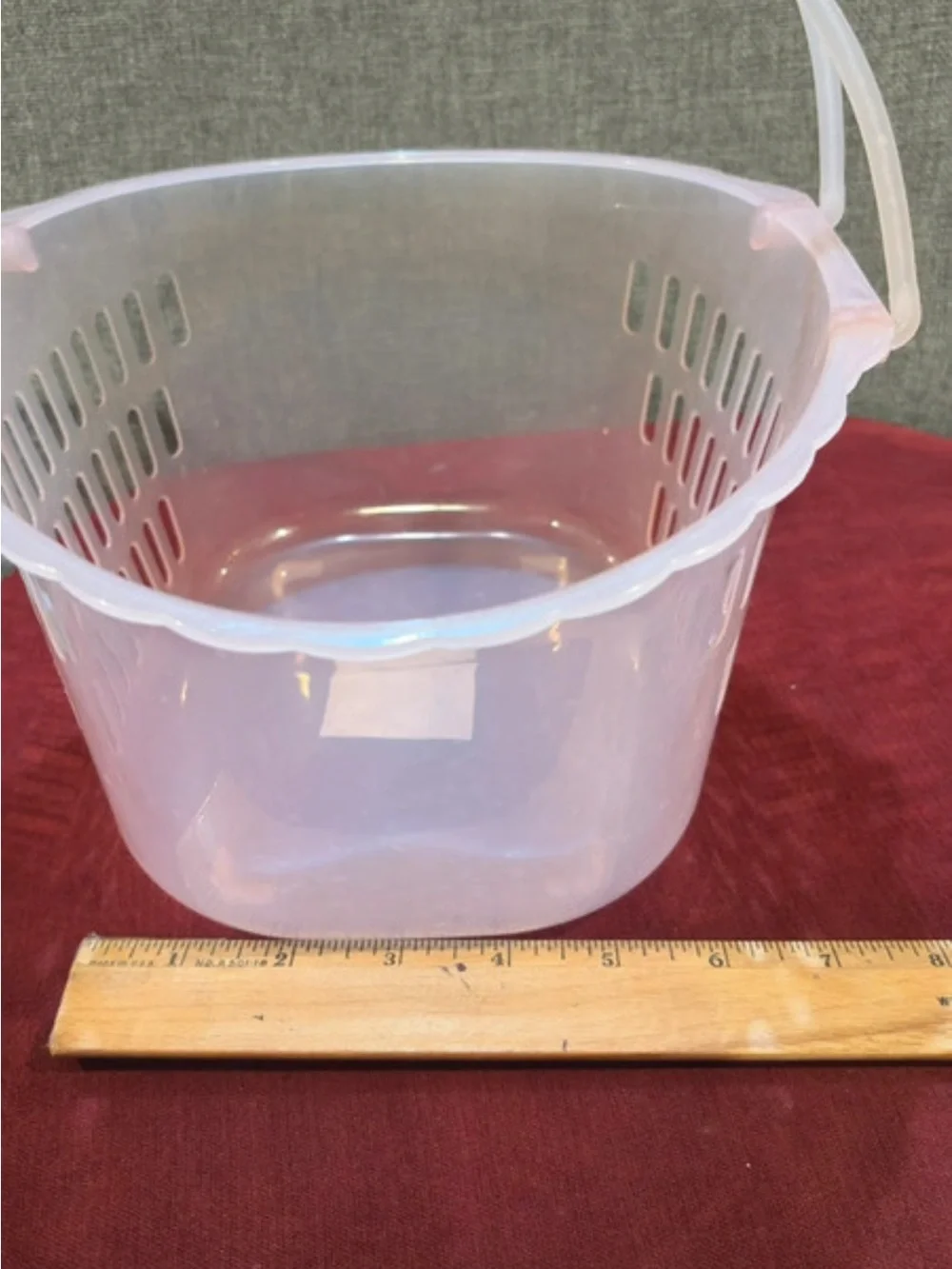 New Pink Storage Basket with Handles-10”x6”x8”